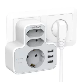 Tessan Többfunkciós Fali Aljzat /USB Csatlakozó (TS-327)