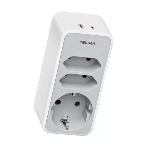 Tessan Többfunkciós Fali Aljzat /USB Csatlakozó (TS-330-C)