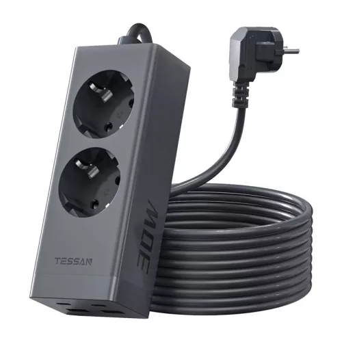 Tessan Többfunkciós Elosztó /USB CsatlakozóÉs túlfeszültség-védElemmel (TS-FS01DE00)