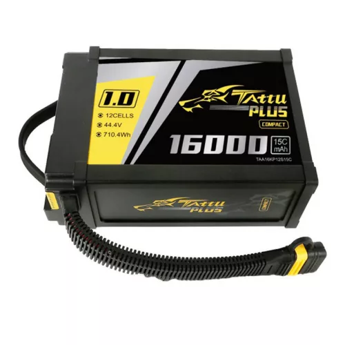 Tattu Plus 16000mAh 12S 15C Kompakt Lipo Akkumulátor AS150U Csatlakozó (TAA16KP12S15C)