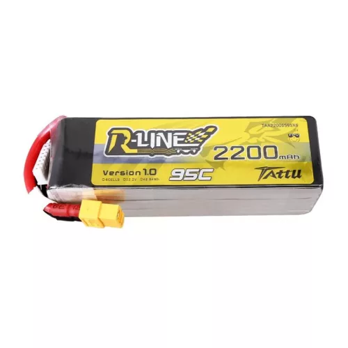 Tattu R-Line 22.2V 2200mAh 6S 95C LiPo Akkumulátor XT60 Csatlakozó (TAA22006S95X6)