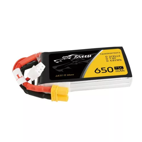 Tattu 650mAh 7.4V 75C 2S1P LiPo Akkumulátor XT3 Csatlakozó (TAA6502S75XT3)