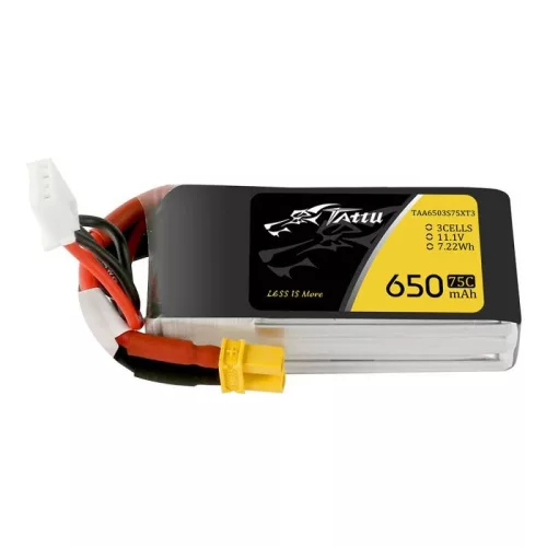 Tattu 650mAh 11.1V 75C 3 Cellás LiPo Akkumulátor XT30 Csatlakozó (TAA6503S75XT3)