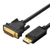 UGREEN DP103 DisplayPort-DVI kábel, FullHD, egyirányú, 2m (fekete)