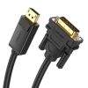 UGREEN DP103 DisplayPort-DVI kábel, FullHD, egyirányú, 2m (fekete)