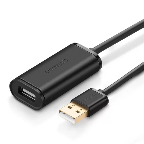 UGREEN US121 aktív USB 2.0 hosszabbító 20m - fekete