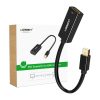 UGREEN MD112mini DisplayPort HDMI adapter / Kábel, 1080p, 20cm (Fekete)
