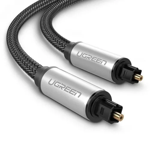 UGREEN AV108 Toslink fonott alumínium audio optikai kábel 2m - szürke