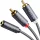 UGREEN AV102 Kábel 2x RCA (Cinch) jack 3.5 mm 1m (fekete)