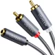 UGREEN AV102 Kábel 2x RCA (Cinch) jack 3.5 mm 1m (fekete)