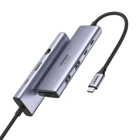   UGREEN USB-C HUB 3x USB, HDMI, VGA, RJ45, SD/TF, PD 100W (53096)