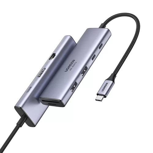 UGREEN USB-C HUB 3x USB, HDMI, VGA, RJ45, SD/TF, PD 100W (53096)