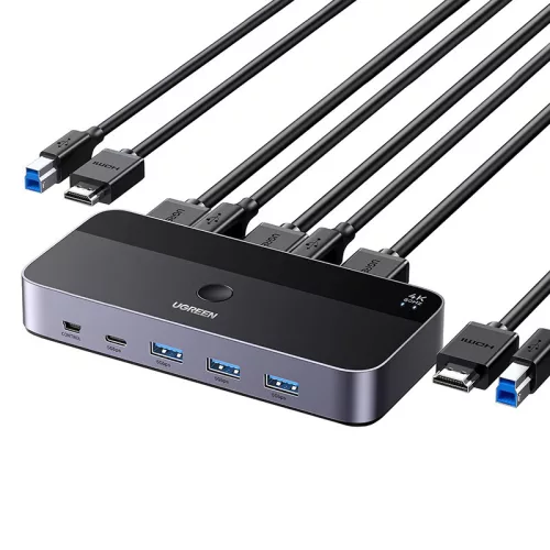 UGREEN 4K HDMI 2.0 KVM Kapcsoló, 2in1 (53121)