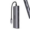 UGREEN CM498 6in1 HUB adapter USB-C - 2x USB-A 3.0, USB-C 3.0, 2xHDMI, PD