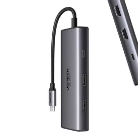   UGREEN CM498 6in1 HUB adapter USB-C - 2x USB-A 3.0, USB-C 3.0, 2xHDMI, PD