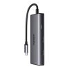 UGREEN CM498 6in1 HUB adapter USB-C - 2x USB-A 3.0, USB-C 3.0, 2xHDMI, PD