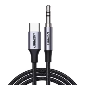   UGREEN CM450 USB-C 3,5 mm-es mini jack 3,5 mm-es AUX kábel, 1 m (fekete)