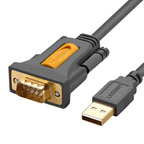UGREEN Kábel USB-C - DB9 RS-232 - 1m (fekete)