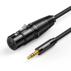  UGREEN AV182 Kábel XLR-bemenet 3,5-es jack 3,5-es csatlakozó, 2m (fekete)