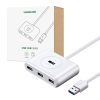 UGREEN CR113 Hub USB to 4x USB 3.0 5Gbps, 1m (fehér)