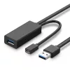 UGREEN US175 USB 3.0 - micro USB hosszabbító 5m - fekete