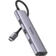 UGREEN CM473 USB-C hub/adapter 4 az 1-ben - 4x USB 3.0 - szürke