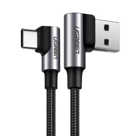 UGREEN USB-A USB-C ferde Kábel, 3A, 0,5m (Fekete) (20855)