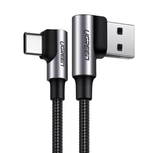 UGREEN USB-A USB-C ferde Kábel, 3A, 0,5m (Fekete) (20855)