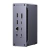 UGREEN U710 Dokkolóállomás 2x Thunderbolt 4, DisplayPort 8K 30Hz, 4x USB, USB-C, RJ45, SD/TF, AUX, PD 90W (szürke)