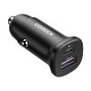 Ugreen EC305 USB-C + USB Autós Töltő, 30W (fekete)
