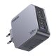 Ugreen Nexode Pro 160W Fali Töltő, GaN, USB + 3x USB-C (szürke)