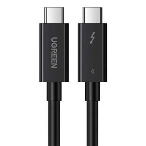 UGREEN US501 USB-C-USB-C Kábel, Gen3, 100 W, 4K, 0,8 m (Fekete)
