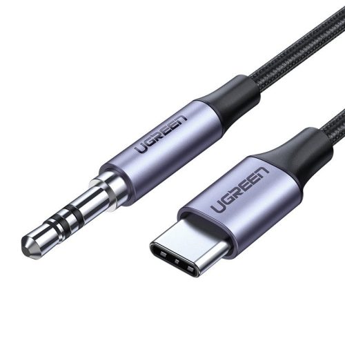 UGREEN AV143 3,5 mm-es mini jack AUX kábel az USB-C - 1 m (fekete)