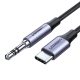 UGREEN AV143 3,5 mm-es mini jack AUX kábel az USB-C - 1 m (fekete)