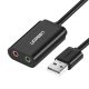 UGREEN 15cm USB külső hangkártya (Fekete)
