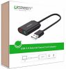 UGREEN 15cm USB külső hangkártya (Fekete)