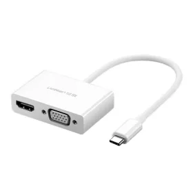 UGREEN USB-C HDMI És VGA Adapter (Fehér) (30843)