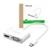 UGREEN USB-C HDMI És VGA Adapter (Fehér) (30843)