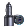 Ugreen EC703 Autós töltő , USB + 2x USB-C, 75W (fekete)