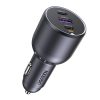 Ugreen EC705 2x USB-C + USB Autós Töltő - 130W (fekete)