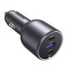 Ugreen EC705 2x USB-C + USB Autós Töltő - 130W (fekete)