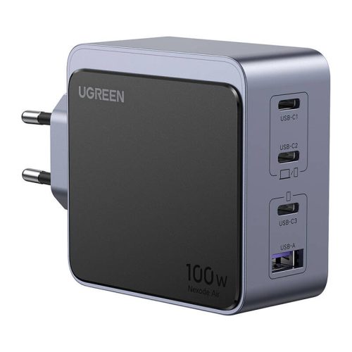 UGREEN Nexode Air fali töltő 100W, 3x USB-C, USB (szürke)