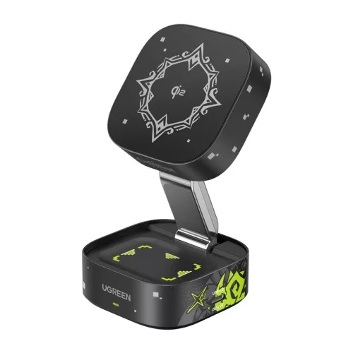 UGREEN W702 Qi2 2 az 1-ben induktív töltő iPhone/AirPods 25W + USB-C kábel 1m - Genshin Impact sorozat