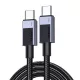 Ugreen L512 USB-C - USB-C PD gyorstöltő kábel, 0,5 m (asztroszürke)