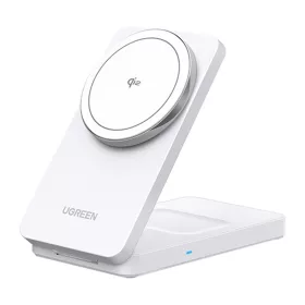   UGREEN W706 mágneses 2 az 1-ben vezeték nélküli töltő MagSafe 15W - fehér