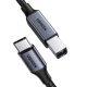 Ugreen US370 USB-C to USB-B 2.0 nyomtatókábel , 2m (fekete)