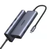 UGREEN CM639 USB-C hub/adapter 10 az 1-ben - 2x HDMI, 2x USB, RJ45, SD/TF, PD 100W - szürke