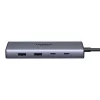 UGREEN CM639 USB-C hub/adapter 10 az 1-ben - 2x HDMI, 2x USB, RJ45, SD/TF, PD 100W - szürke