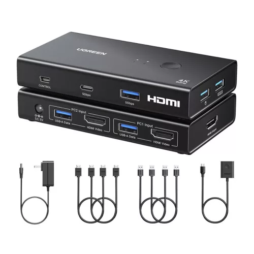 UGREEN 2in1 HDMI 2.0 KVM Kapcsoló (45452)