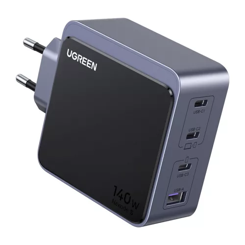 Ugreen Nexode S hálózati töltő 140W GaN 3xUSB-C + USB - szürke